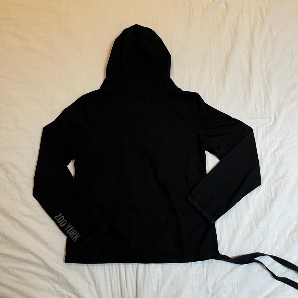 Black Zoo York Y2K Lightweight Hoodie with Waist tie, front buttons and pockets - Picture 13 of 13